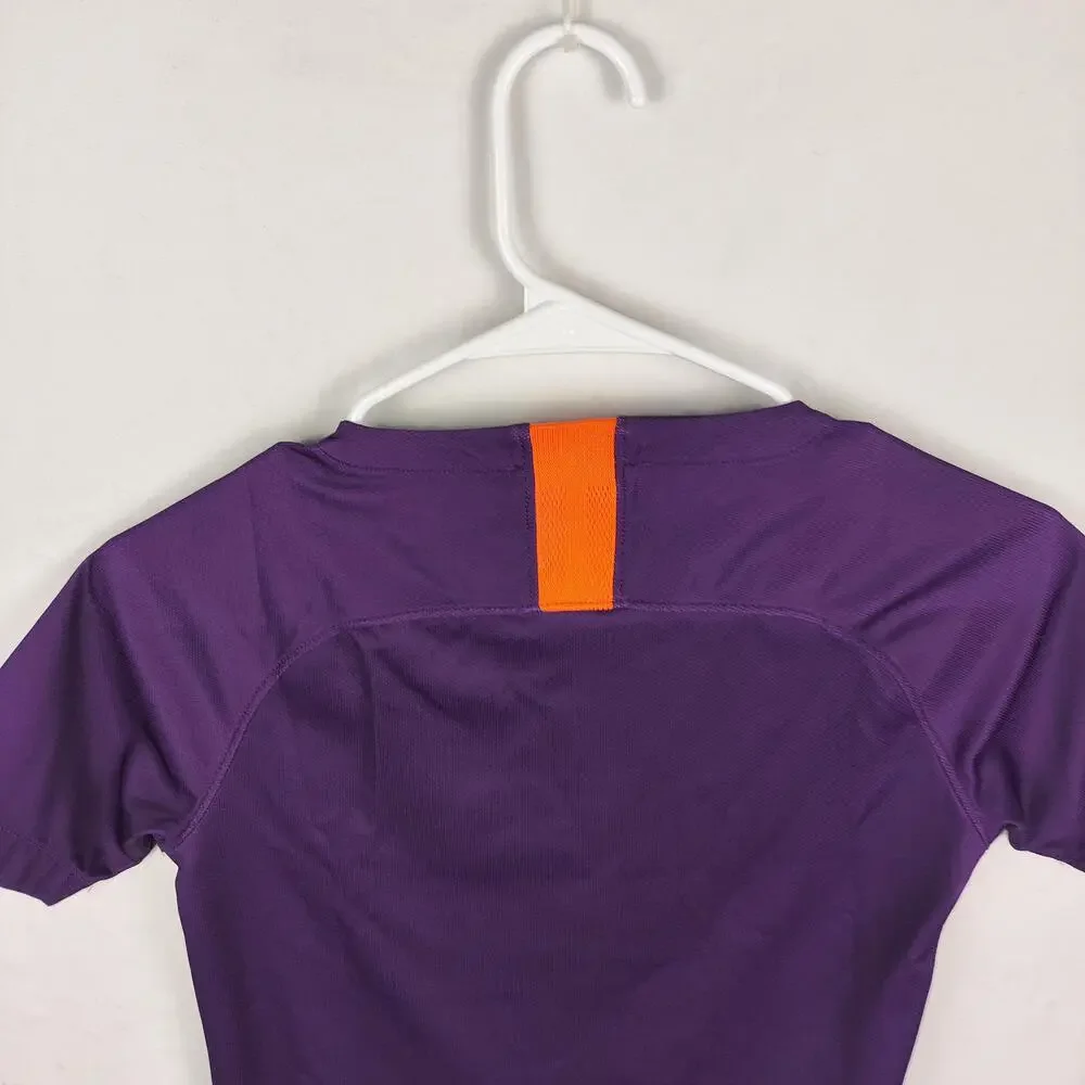 Manchester City Jersey Boys Medium Purple Soccer Nike Dri Fit Etihad Airways